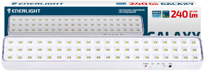 Cвітильник аварійний ENERLIGHT GALAXY 240Лм 6500К Li 3,7В 2Агод